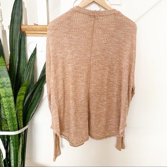 UO out from under tan ribbed cardigan sweater sz S - Picture 2 of 5